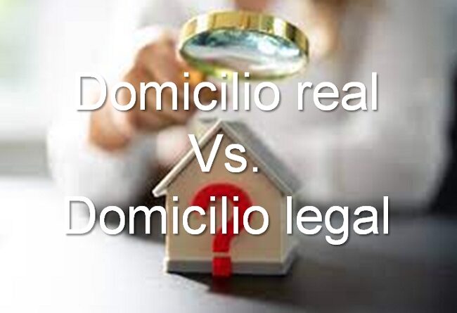 Diferencia entre domicilio real y domicilio legal