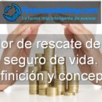 Valor de rescate en un seguro de vida definición concepto