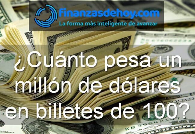 cuánto pesa un millón de dólares en billetes de 100